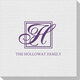 Pick Your Single Monogram with Text Linen Like Napkins Image 2 of 3